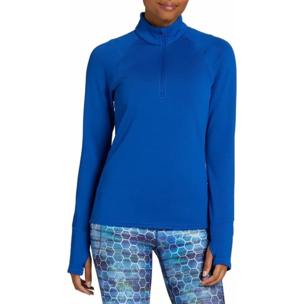 NEW DICK'S Sporting Goods Women's Run Grid 1/4 Zip Jacket -Royal Blue (size M)